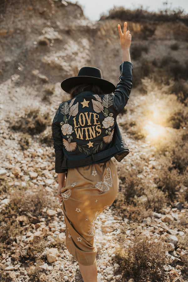 'Love Wins' Vegan Leather Jacket