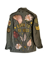 'Born To Be Wild' Embroidered Cotton Parka Jacket - S/M