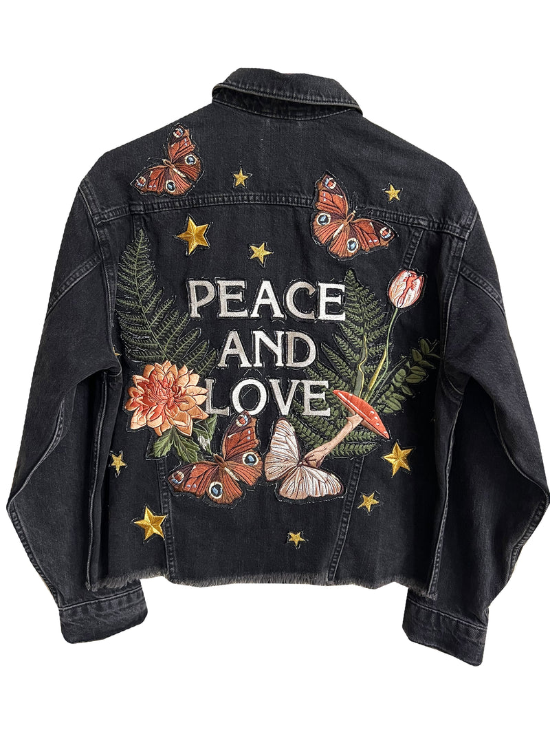 Peace and Love, Raw Hem Denim Jacket - M