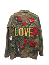 'Love' Embroidered Camo Jacket