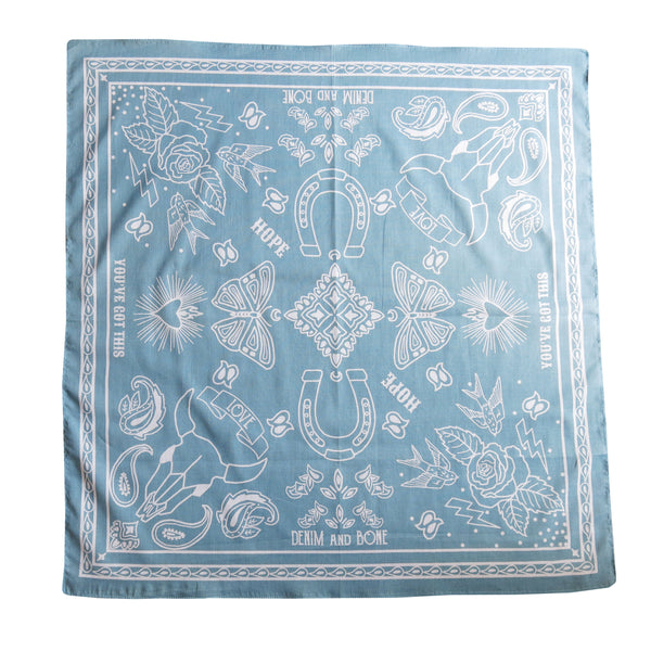 Blue Cotton Bandana