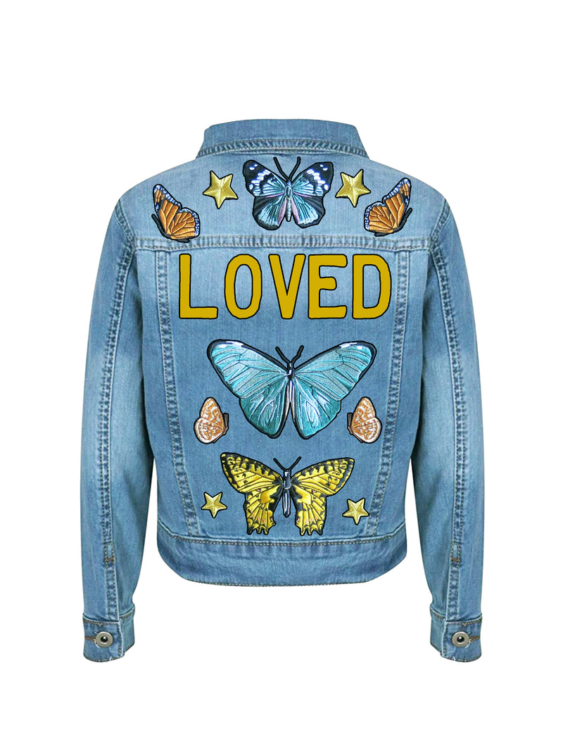 Loved Butterfly Mini Me Denim Jacket